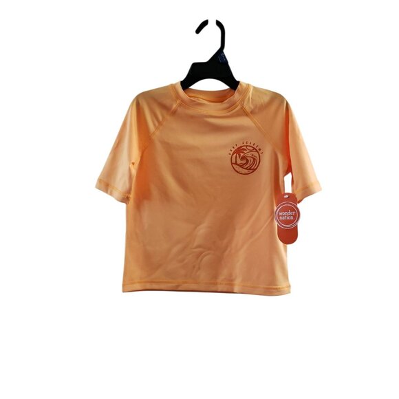 NWT Boys Graphic Print Orange Rash Guard UPF 50+ Quick Dry Size XS (4-5) - Picture 2 of 6